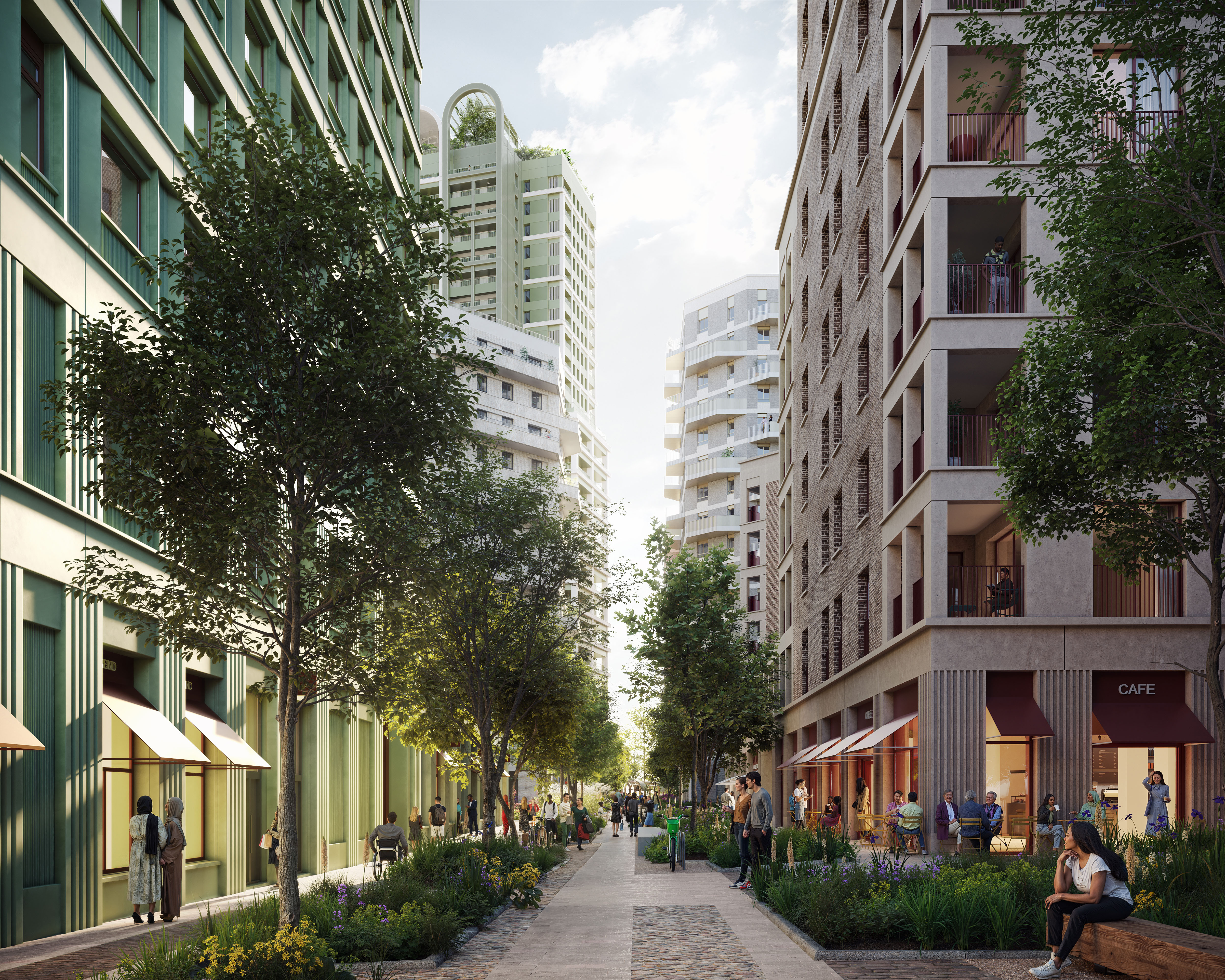 980 Great West Road, London Borough of Hounslow for Hadley Property Group with Haworth Tompkins, Metropolitan Workshop, Studio Egret West and dRMM