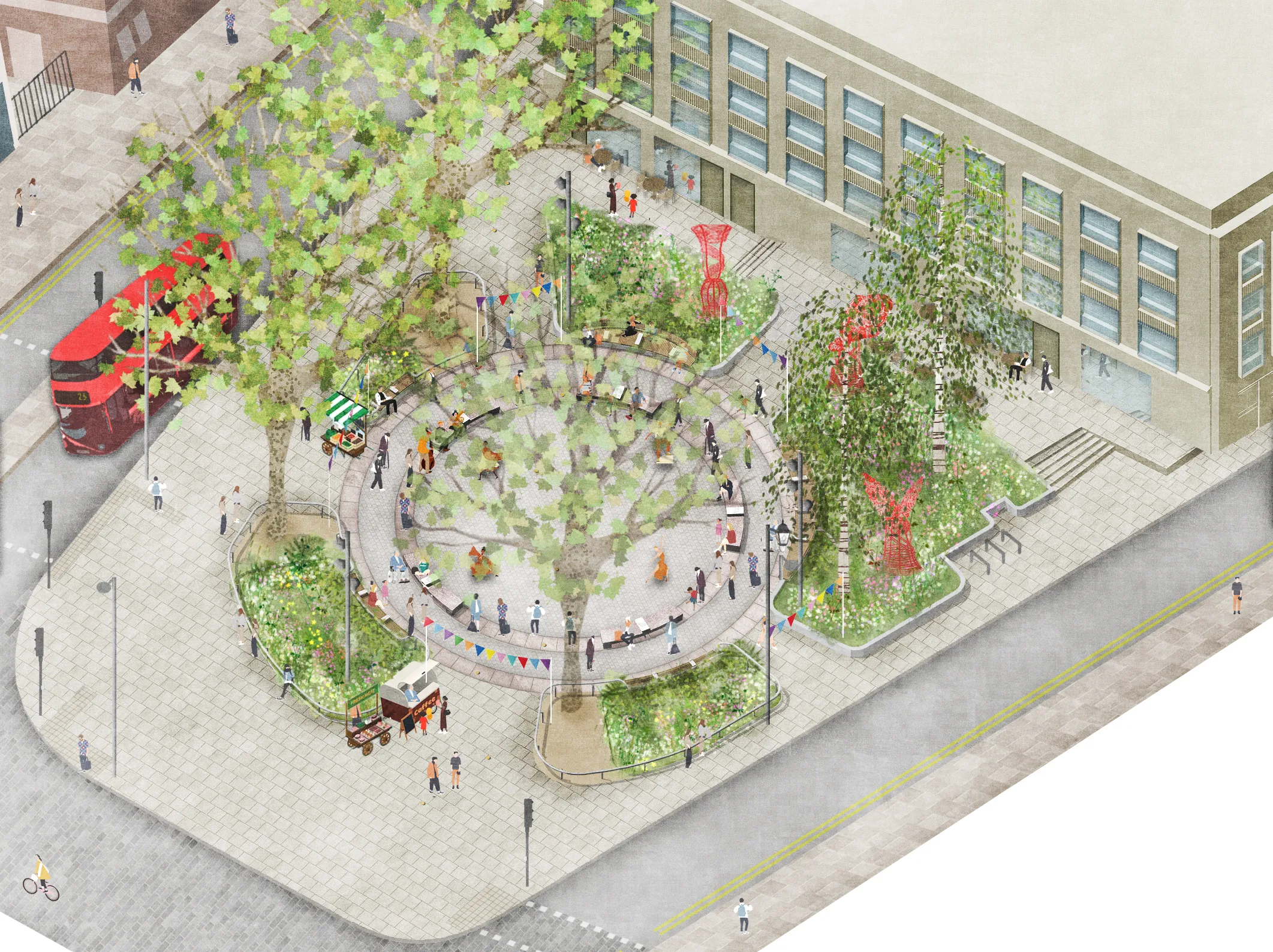 Emma Cons Gardens, London Borough of Lambeth for The Emma Cons Gardens Trust and Lambeth Council with Farrer Huxley, Simpson Engineering TWS and Skelly & Couch